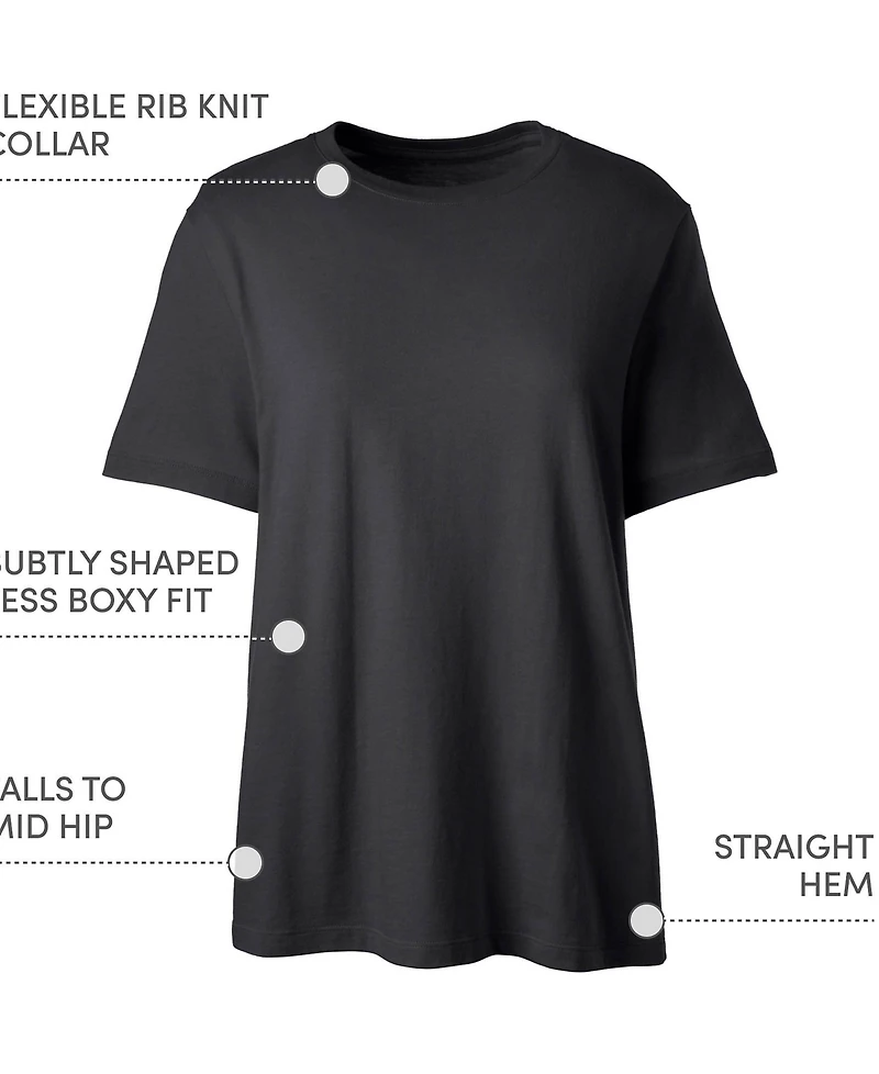 Lands' End Women's Short Sleeve Feminine Fit Essential T-shirt
