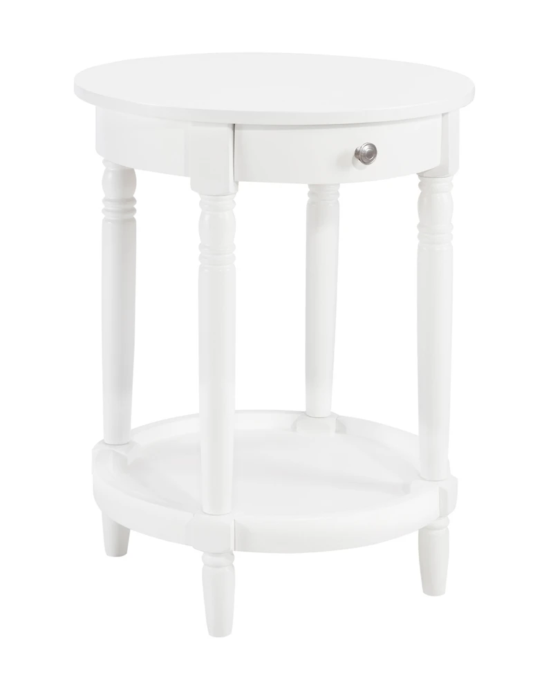 Convenience Concepts 18" Wood French Country Manor No Tools Round End Table