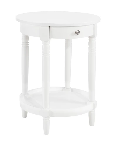 Convenience Concepts 18" Wood French Country Manor No Tools Round End Table