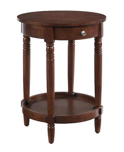 Convenience Concepts 18" Wood French Country Manor No Tools Round End Table
