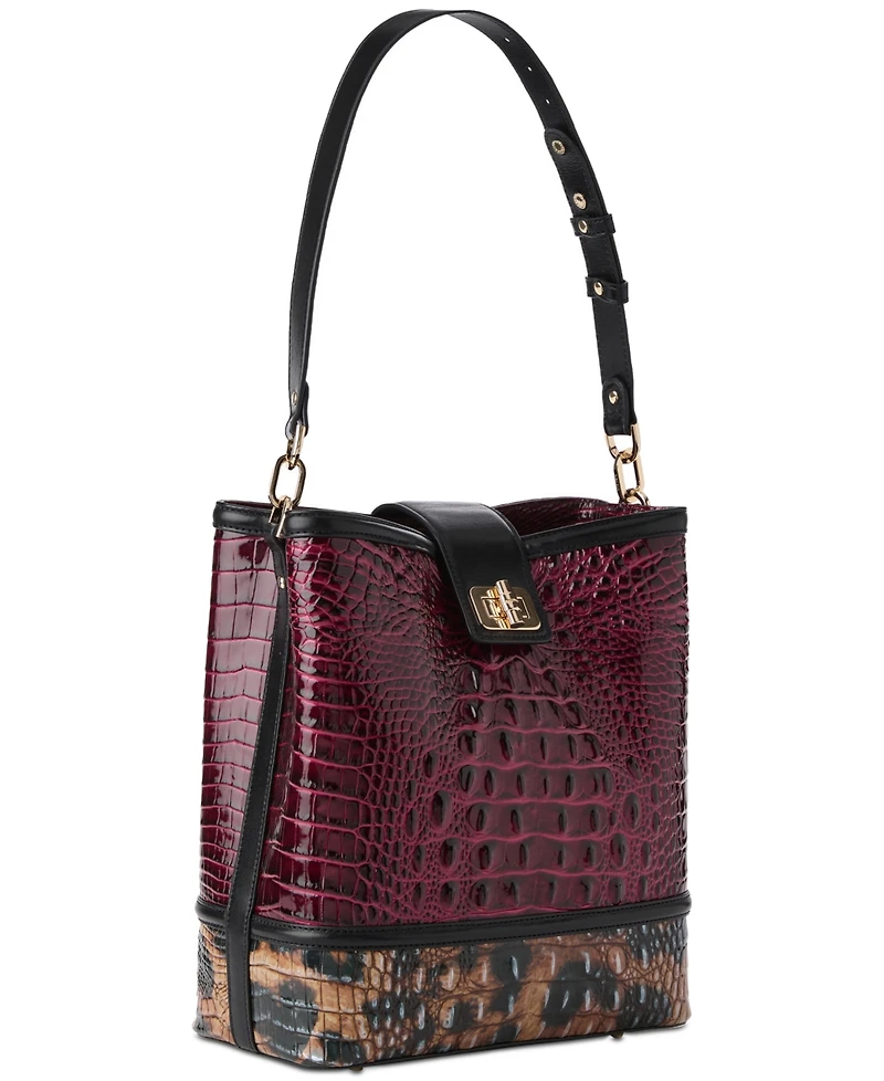 Brahmin Celina Small Leather Towers Bucket Bag