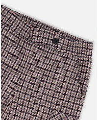 Deux par Toddler Girls Jacquard Knit Flare Pants with Houndstooth Pattern - Toddler|Child