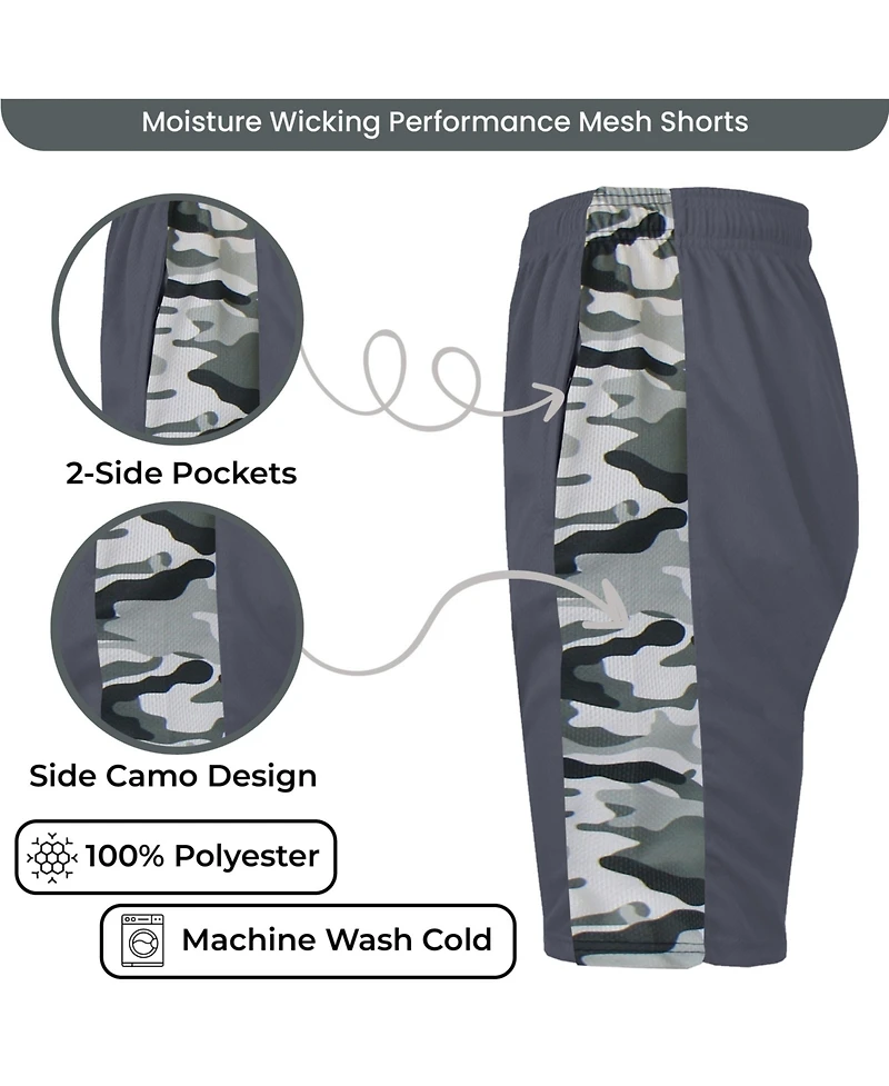 Galaxy By Harvic Women's Loose Fit Moisture Wicking Performance Quick Dry Mesh Shorts With Side Block Design
