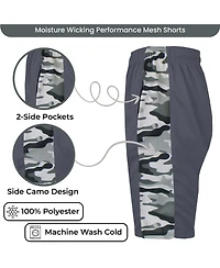 Galaxy By Harvic Women's Loose Fit Moisture Wicking Performance Quick Dry Mesh Shorts With Side Block Design
