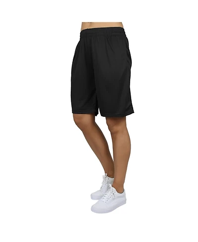 Galaxy By Harvic Women's Loose Fit Moisture Wicking Performance Mesh Shorts