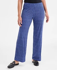 Jm Collection Women's Printed Knit Pull-On Pants, Macy's Exclusive