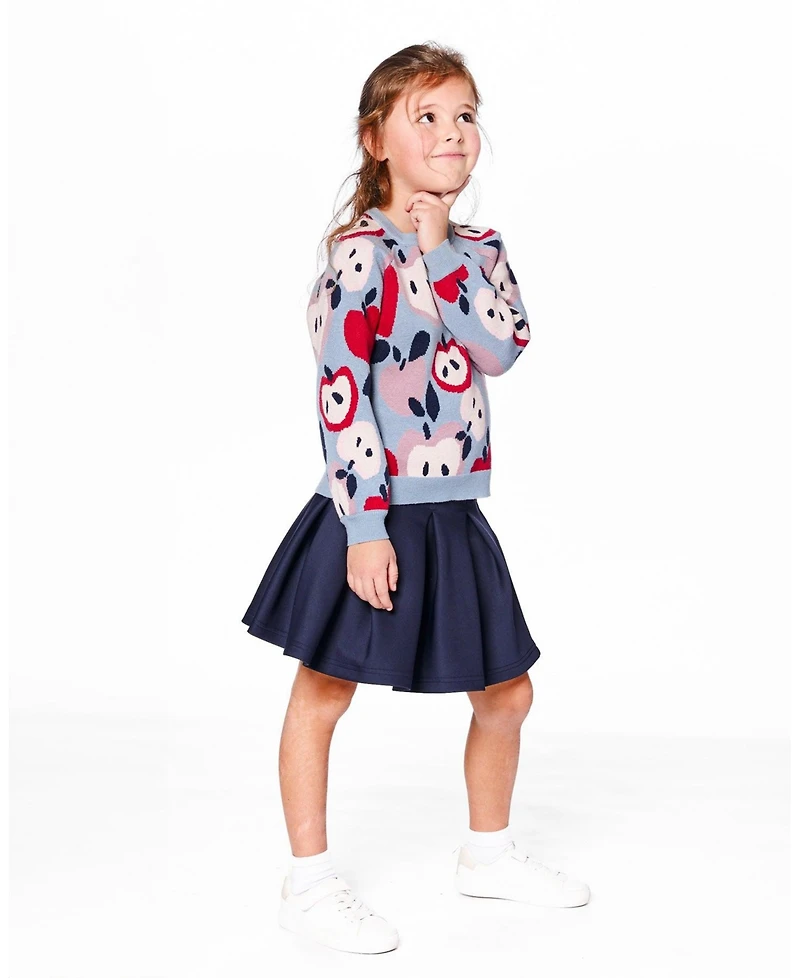 Deux par Girl Pleated Milano Skirt Navy Blue - Child