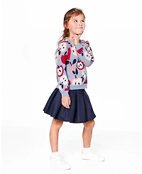 Deux par Girl Pleated Milano Skirt Navy Blue - Child