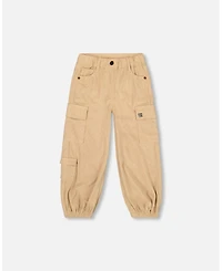 Deux par Big Girls Parachute Corduroy Pants with Cargo Pockets Light Pecan Brown
