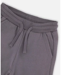 Deux par Toddler Boys Fleece Sweatpants with Pockets Dark Gray - Toddler|Child