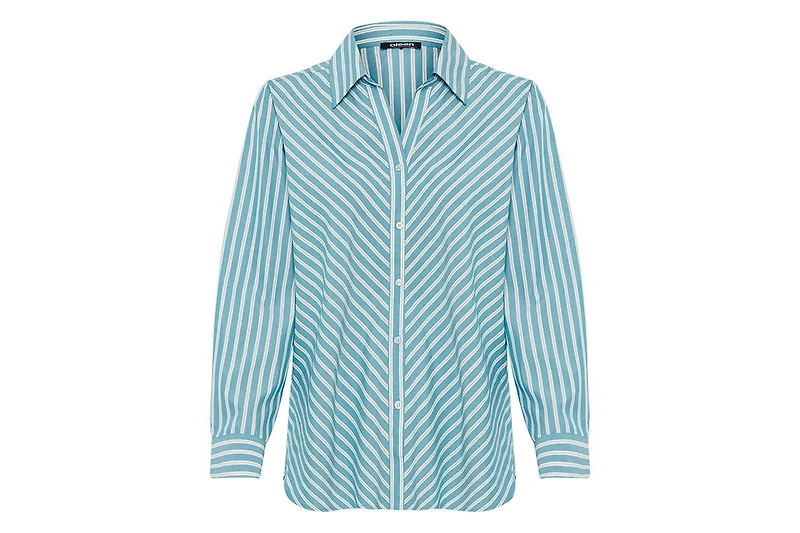 Olsen Women's Chevron Striped Shirt