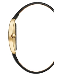 Anne Klein Women's Quartz Premier Black Leather Watch, 28mm