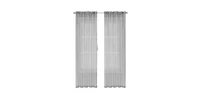 Kate Aurora Chic Living Jillian 2 Piece Ultra Lux Wide Rod Pocket Sheer Vole Window Curtain Panels - in