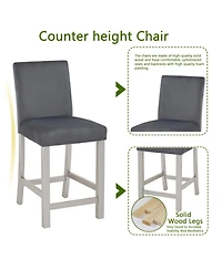 Streamdale Furniture Counter Height Dining Set - Silver Grey