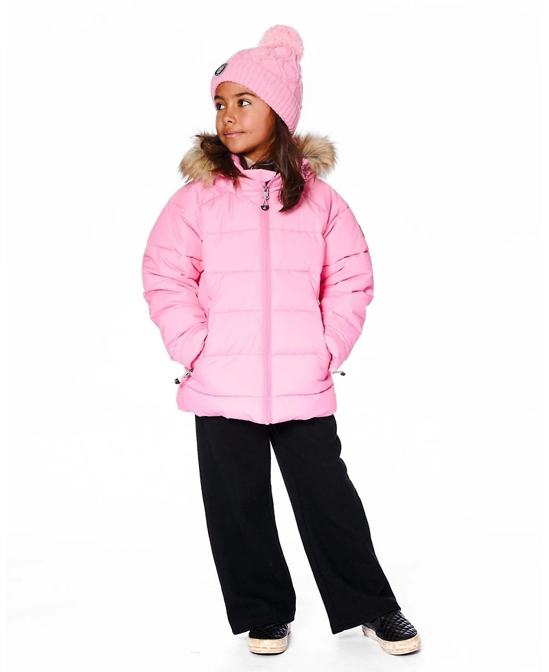 Deux par Girl Puffy Winter Jacket Pink - Toddler|Child