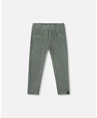 Deux par Girl Stretch Velour Tregging Jade Green - Toddler|Child