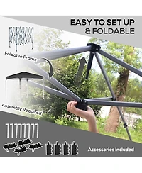 Outsunny 8' x 8' Pop Up Canopy with Adjustable Height