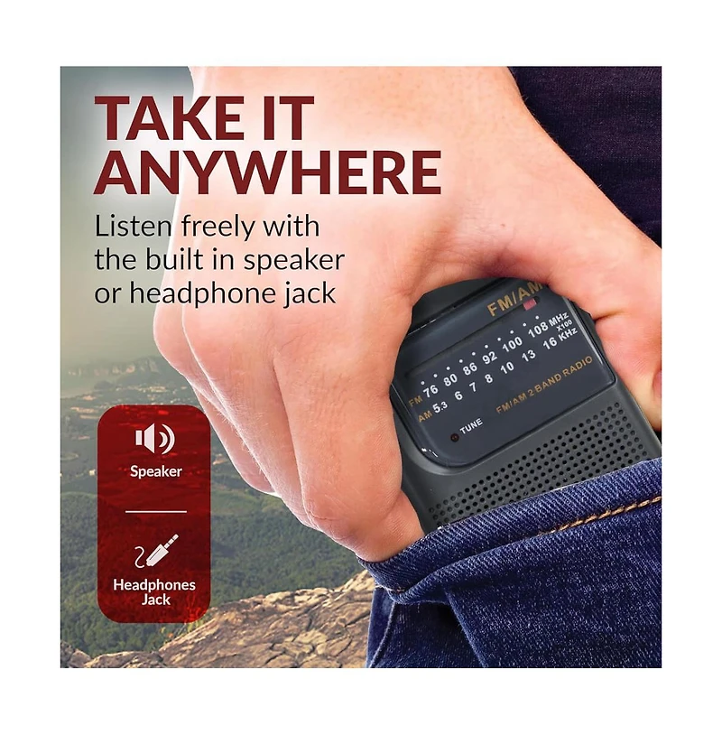 Supersonic 2 Band Am/Fm Radio - Black