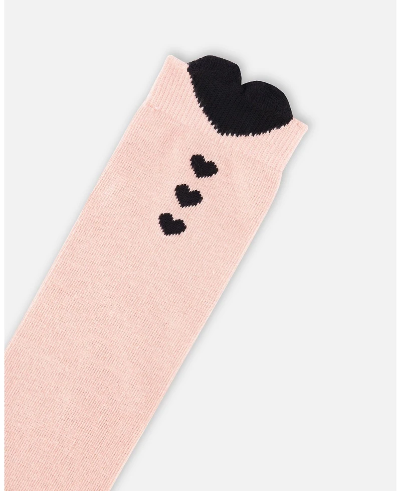 Deux par Girl 3-Pack Knit Socks Black and Pink - Toddler|Child