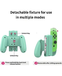 Nbcp Switch Joy-Con Detachable Grip, Compatible with Nintendo Switch/Switch Oled, Light Green, Ergonomic Comfort for Long Sessions