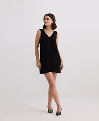 Reistor Women's Midnight Muse V-neck Short Dress Black