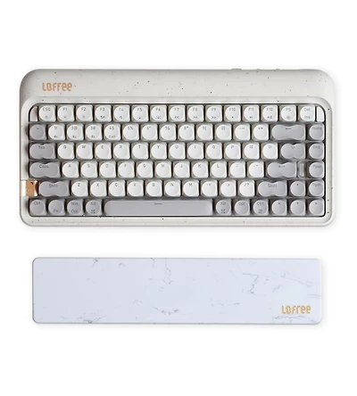 Lofree Zero Artz Mechanical Keyboard with Marble Palm Rest, 75% Rechargeable Hot-swappable Keyboards with 3 Types of Connection