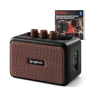Pyle 5W Portable Mini Electric Guitar Amplifier for Desktop Practice (Black)