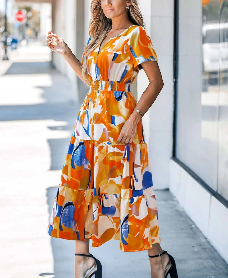 Cupshe Women's In No Order Abstract Maxi Beach Dress