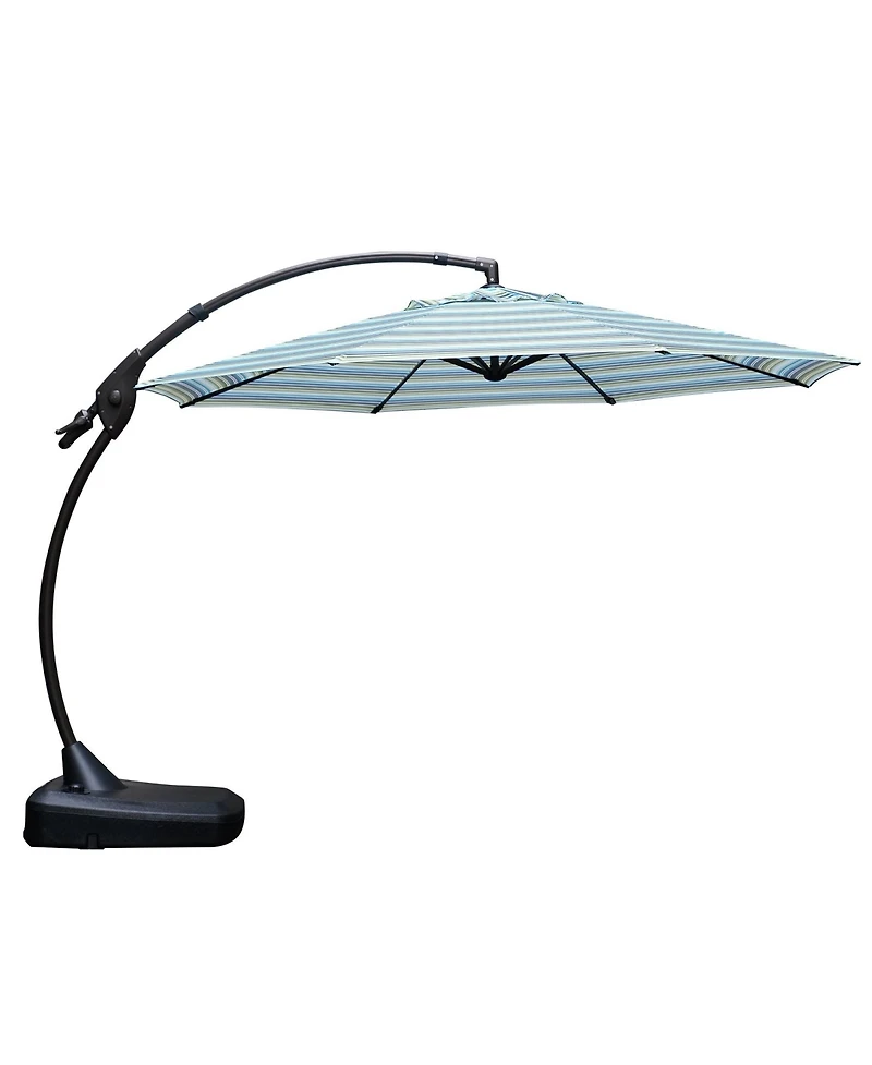 Mondawe 113 Sq Ft Cantilever Umbrella W/ Aluminum Pole & Uv-Resistant Canopy,Adjustable Tilt Crank