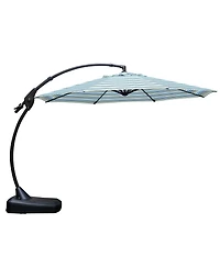 Mondawe 113 Sq Ft Cantilever Umbrella W/ Aluminum Pole & Uv-Resistant Canopy,Adjustable Tilt Crank