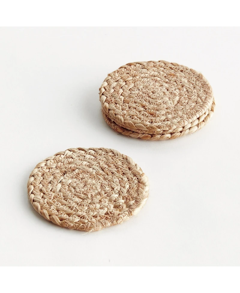 Napa Home & Garden Jute Coasters, Set of 4 - Natural Hand-Woven Design