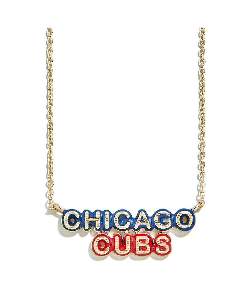 Wear By Erin Andrews Chicago Cubs Delicate Enamel Necklace