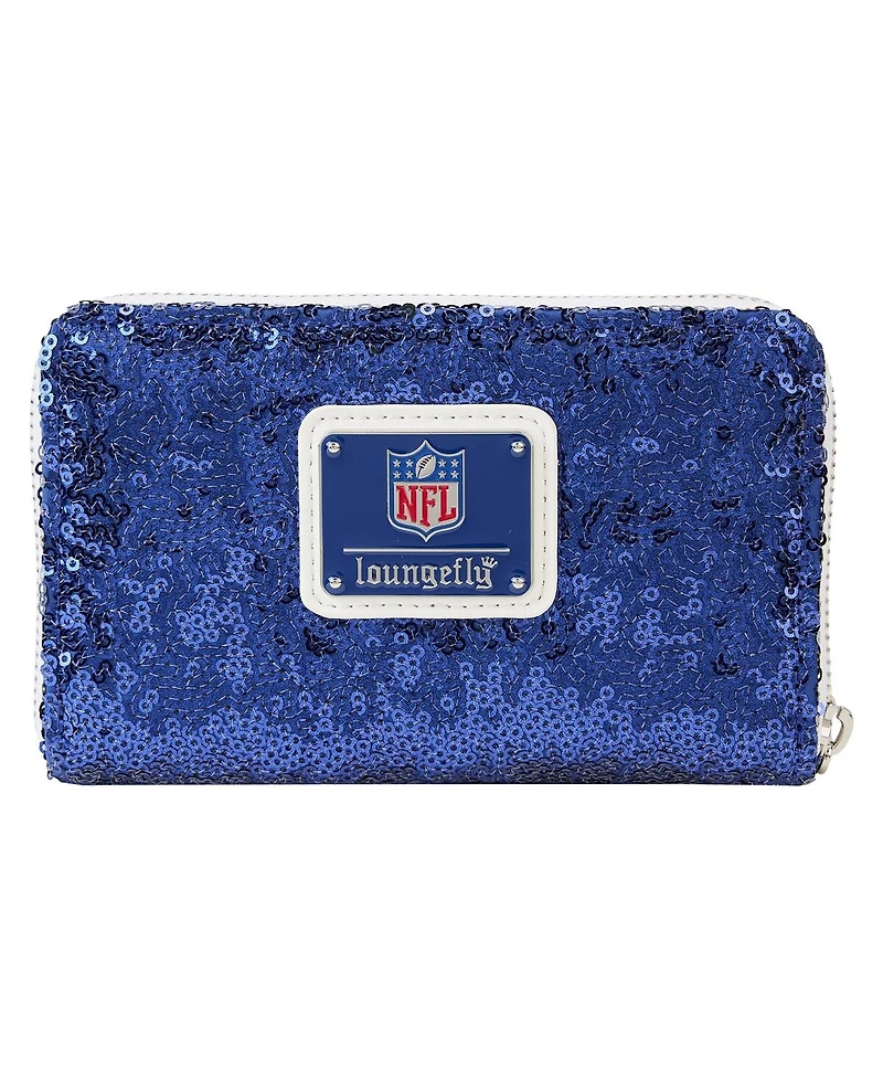 Loungefly New York Giants Sequin Zip-Around Wallet