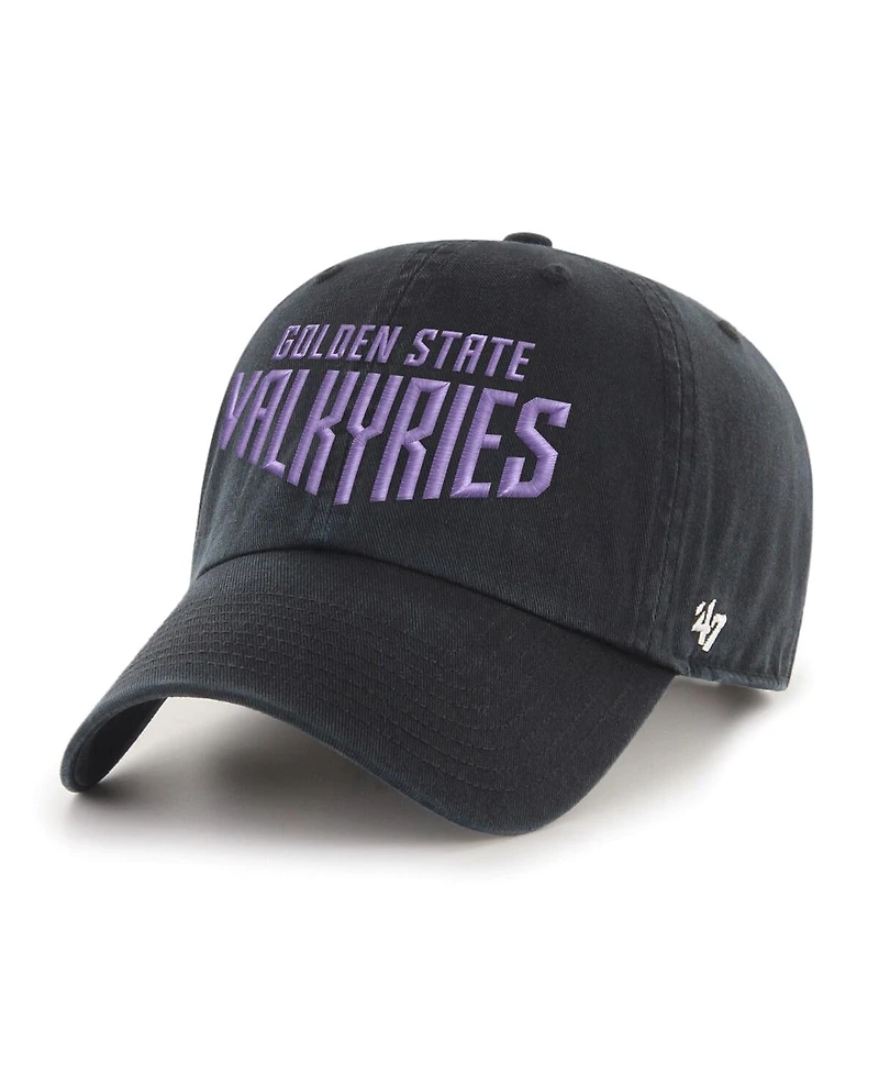 '47 Brand Men's and Women's Black Golden State Valkyries Core Wordmark Clean Up Adjustable Hat