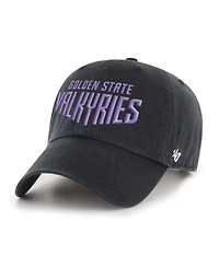 '47 Brand Men's and Women's Black Golden State Valkyries Core Wordmark Clean Up Adjustable Hat