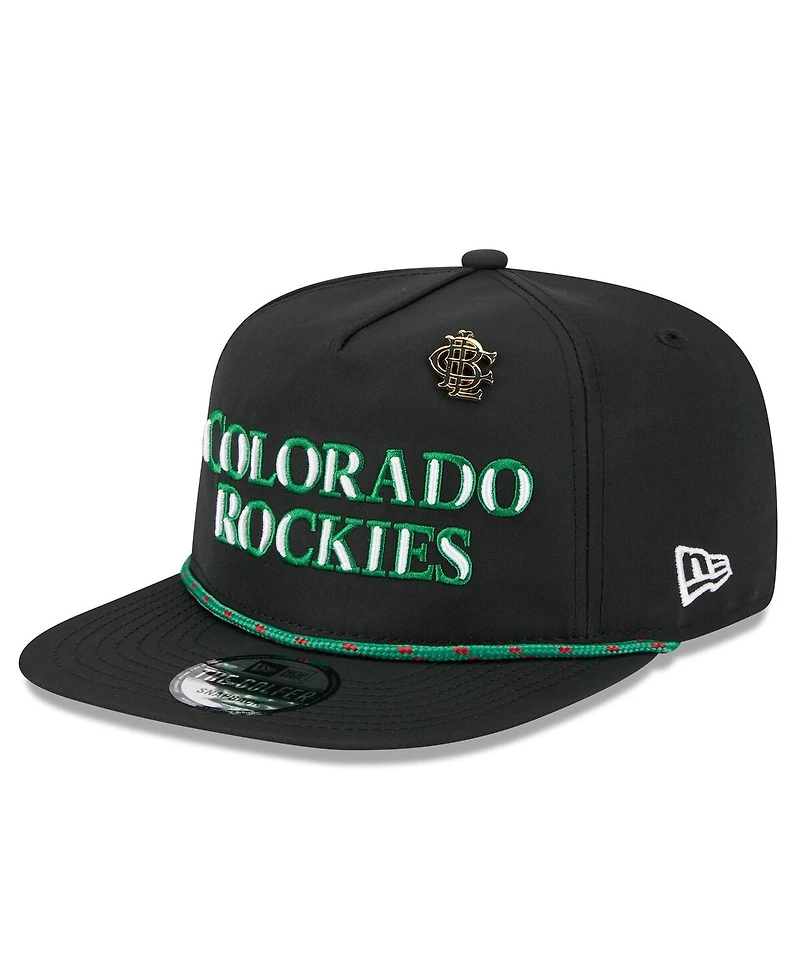 New Era Men's Black Colorado Rockies 2025 Big League Chew Golfer Snapback Hat