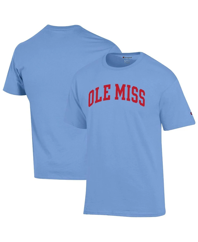 Champion Men's Powder Blue Ole Miss Rebels Basic Arch T-Shirt