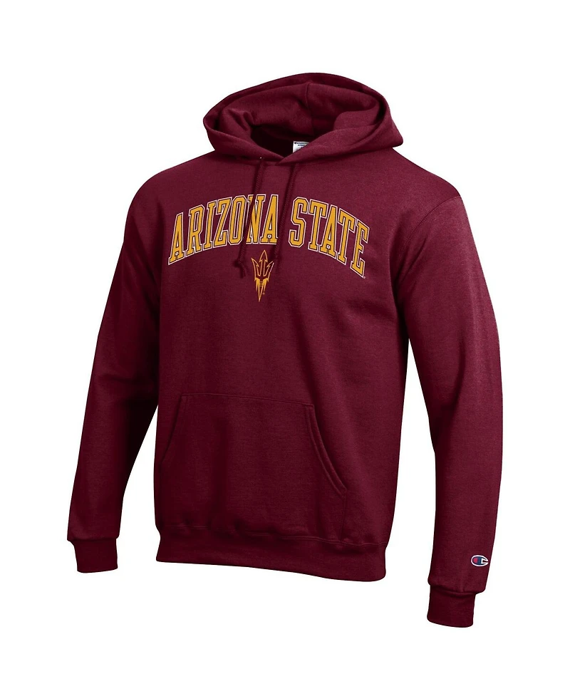 Champion Men's Maroon Arizona State Sun Devils Arched Logo Fleece Pullover Hoodie