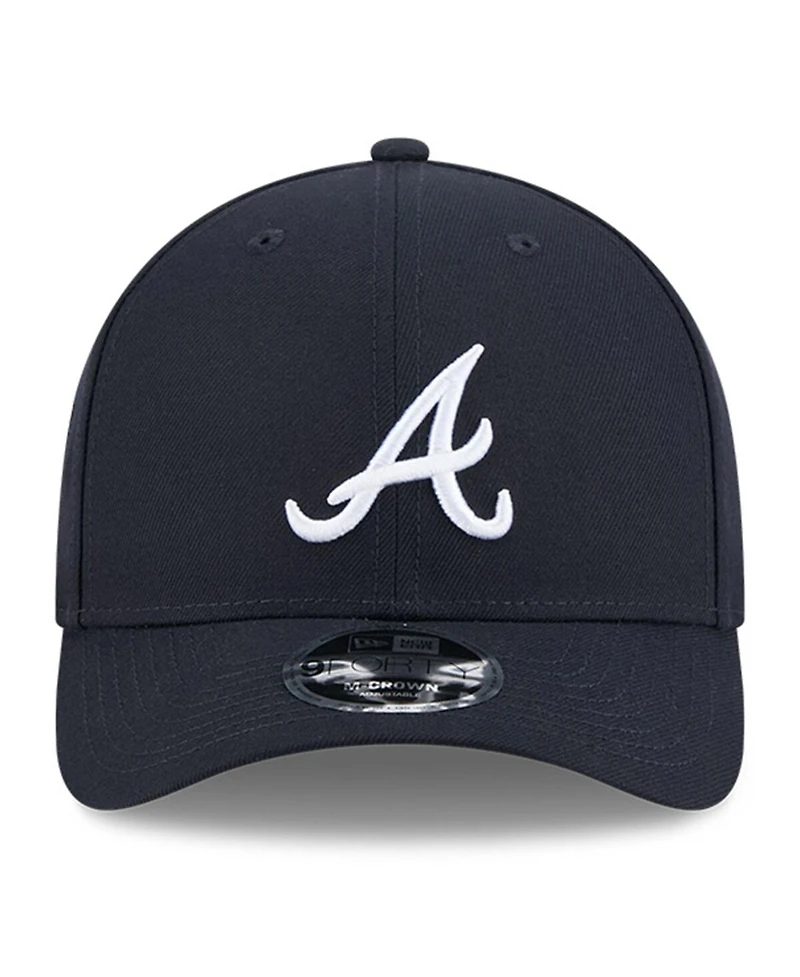New Era Men's Navy Atlanta Braves Baseball Hall of Fame 9FORTY M-Crown Adjustable Hat