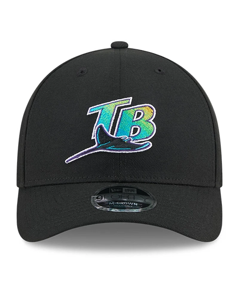 New Era Men's Black Tampa Bay Rays Baseball Hall of Fame 9FORTY M-Crown Adjustable Hat