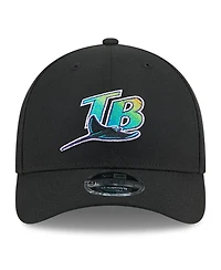 New Era Men's Black Tampa Bay Rays Baseball Hall of Fame 9FORTY M-Crown Adjustable Hat