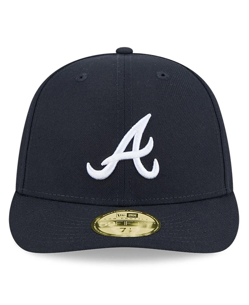 New Era Men's Navy Atlanta Braves Baseball Hall of Fame 59FIFTY Low Profile Fitted Hat