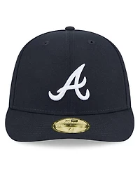 New Era Men's Navy Atlanta Braves Baseball Hall of Fame 59FIFTY Low Profile Fitted Hat