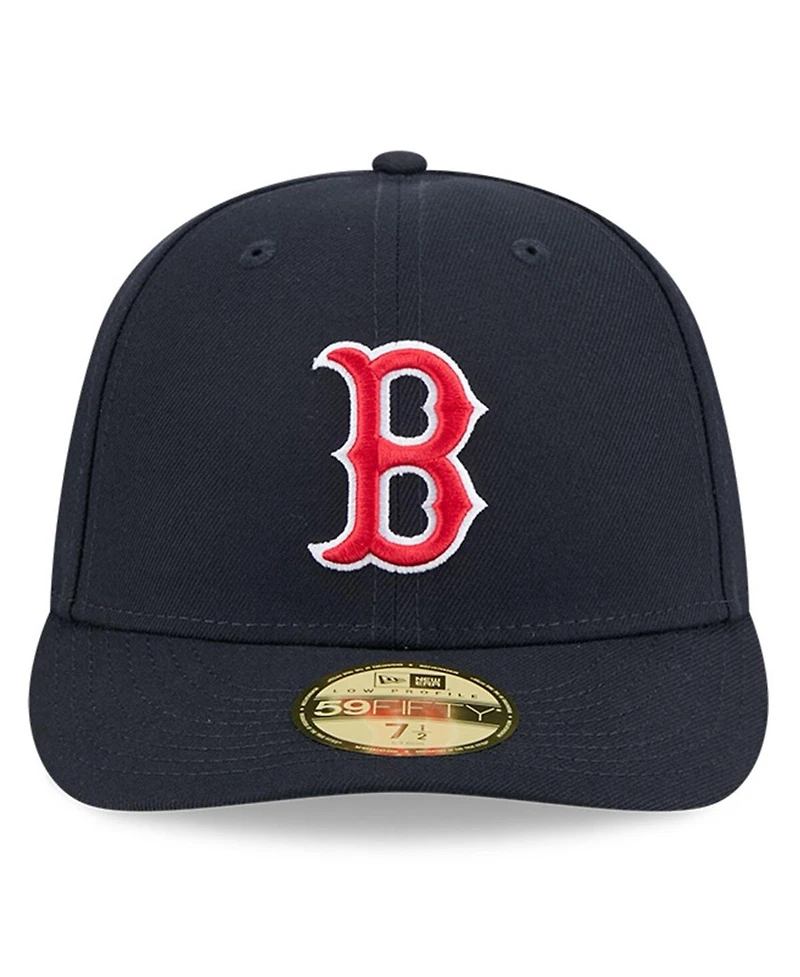 New Era Men's Navy Boston Red Sox Baseball Hall of Fame 59FIFTY Low Profile Fitted Hat
