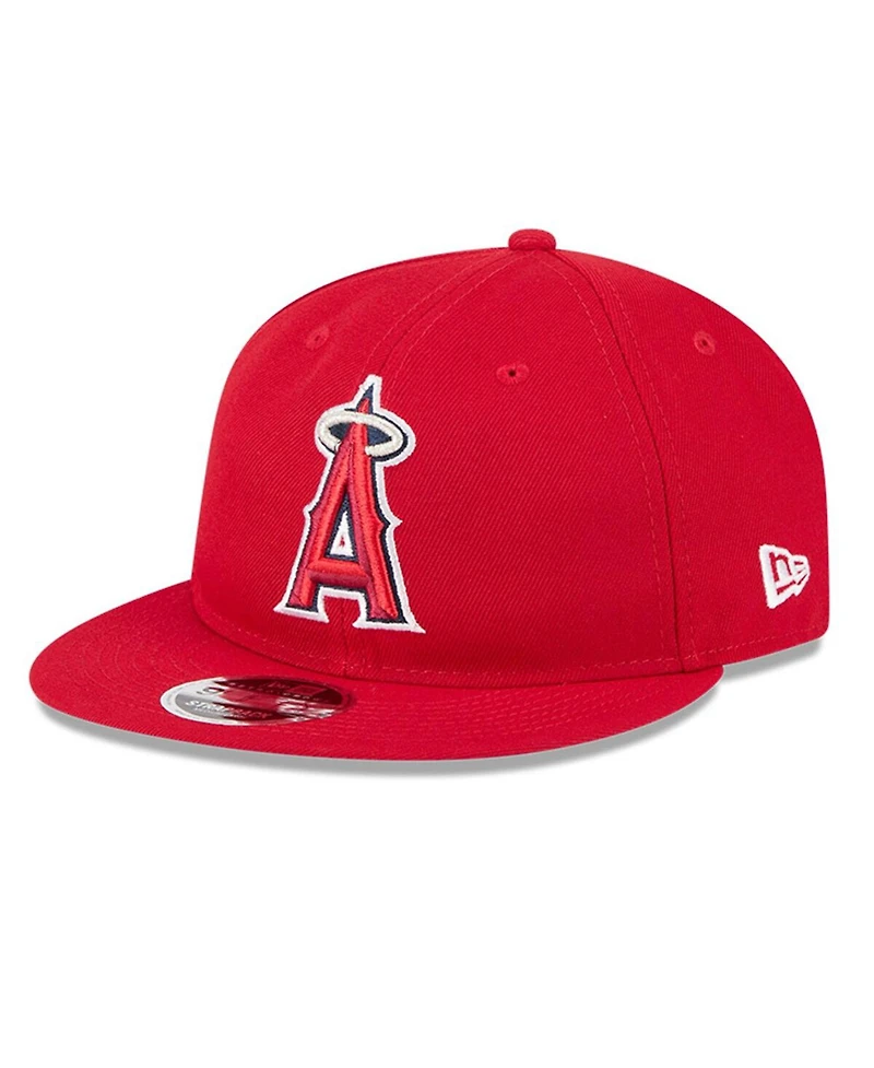 New Era Men's Red Los Angeles Angels Baseball Hall of Fame Retro Crown 9FIFTY Adjustable Hat