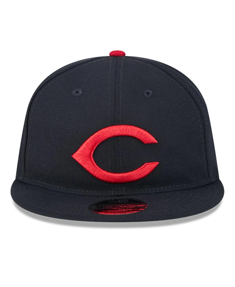 New Era Men's Navy Cleveland Guardians Baseball Hall of Fame Retro Crown 9FIFTY Adjustable Hat