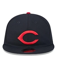 New Era Men's Navy Cleveland Guardians Baseball Hall of Fame Retro Crown 9FIFTY Adjustable Hat