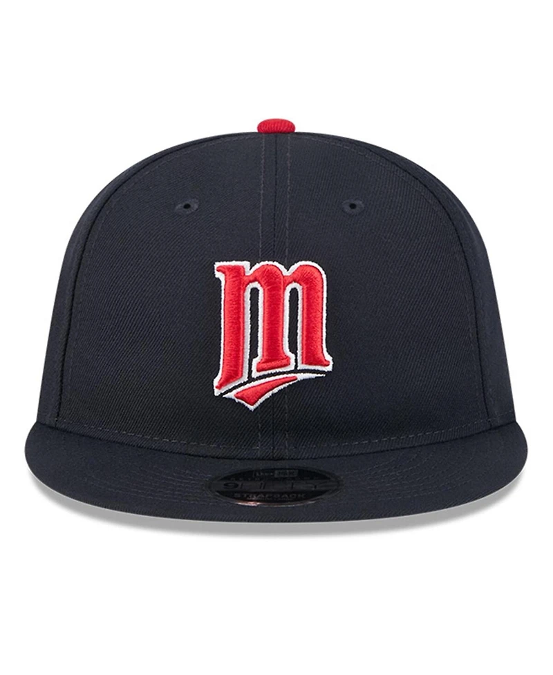 New Era Men's Navy Minnesota Twins Baseball Hall of Fame Retro Crown 9FIFTY Adjustable Hat