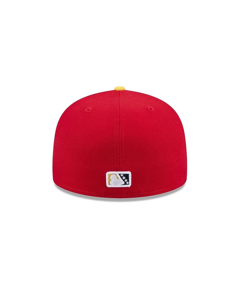 New Era Men's Red Binghamton Rumble Ponies Theme Nights 59FIFTY Fitted Hat