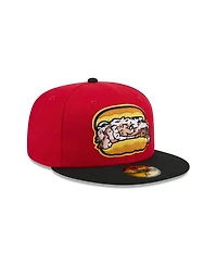New Era Men's Red Bowie Baysox Theme Nights 59FIFTY Fitted Hat